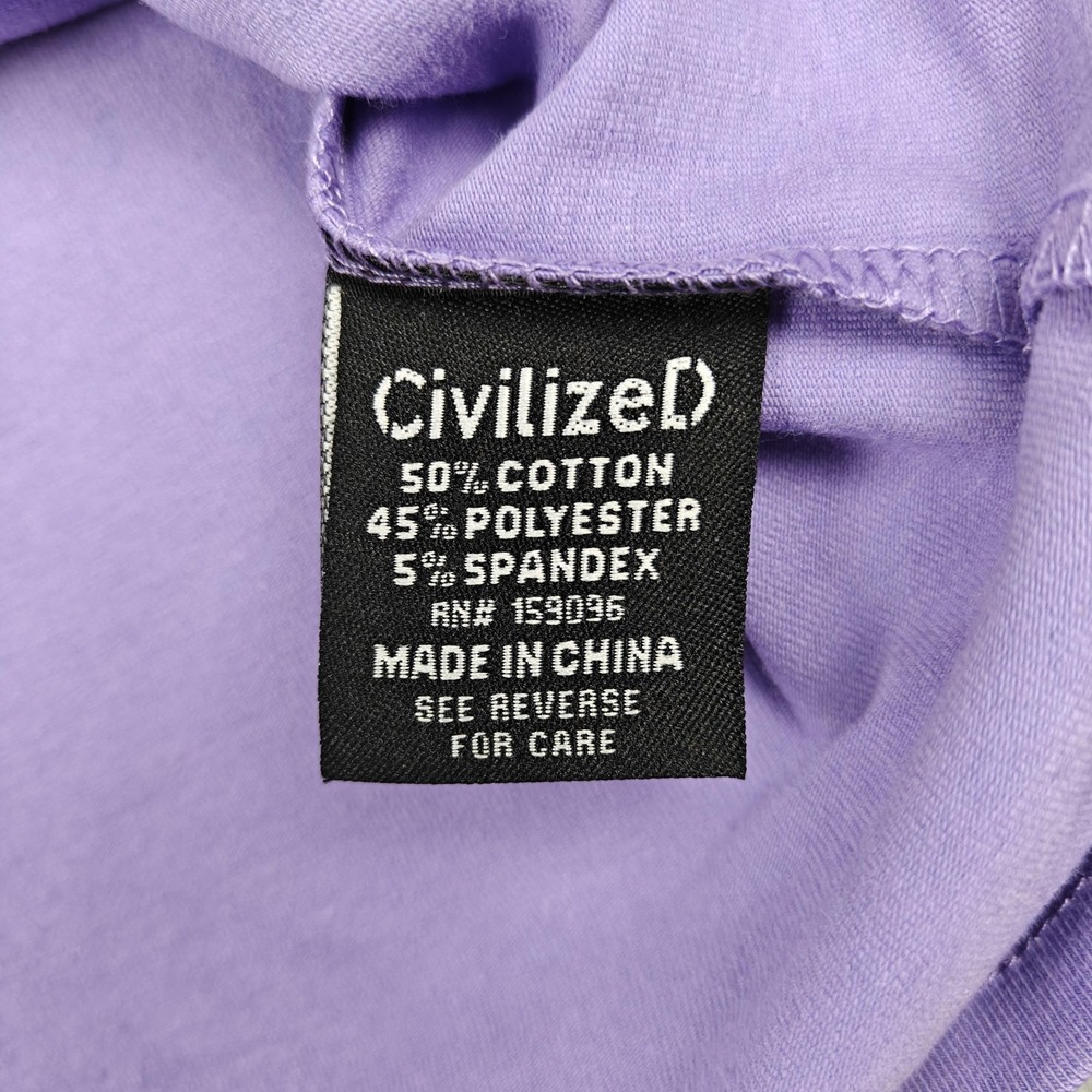 CivilizeD Shirt Mens 2XL Purple Bear Star Logo Graphic Tee Streetwear New - Picture 4 of 7